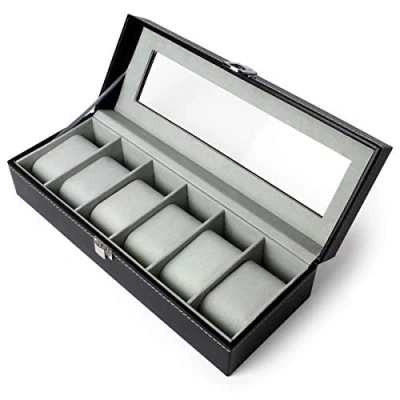 Image of igadgitz home U7088 Watch Box Display Case Black 6