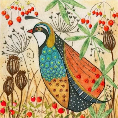 Image of Bothy Threads Embroidery Kit Partridge (Flights of Fancy Range)