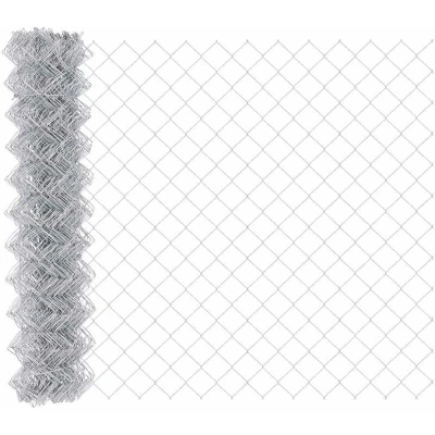 Image of vidaXL Chain Link Fence 1.4x10 m Galvanised Steel
