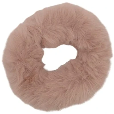 Image of Topkids Accessories Super Fluffy Faux Fur Scrunchie, Medium Size Scrunchie for Thick &amp; Thin Hair Women Girls, Pretty Hair, Tie, Bobbles, Scrunchies, Ponytail Holder (Dusty Pink)