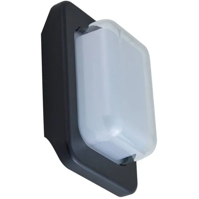 Image of Lindby LED outdoor wall light Sibara, dark grey, angular, IP54