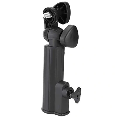 Image of Umbrella Cart Golf Push Trolley Holder Plastic Stand Pull Bike Black Universal