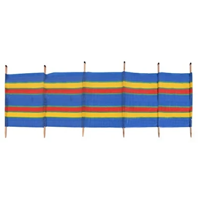 Image of Nalu 6 Pole Windbreaker (350cm) Printed Windbreak for Beach Outdoor Camping Garden