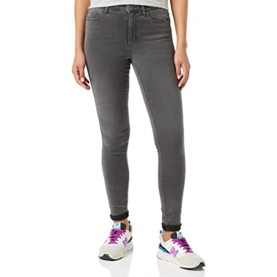 Image of ONLY Women&#039;s Onlroyal High Sk Dnm Jeans Bj312 Noos Skinny Jeans, Grey (Dark Denim Dark Denim), W27/L30 (Manufacturer size: Small)