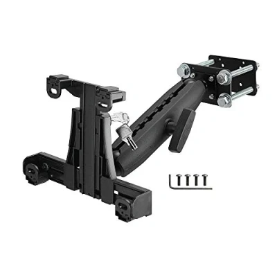 Image of ARKON Mounts Forklift Locking Tablet Mount with 8.5 inch Shaft Arm Adjustable Flexibility Effortless Installation Engineered for Warehouse Vehicles Fits iPad and Samsung Tablets