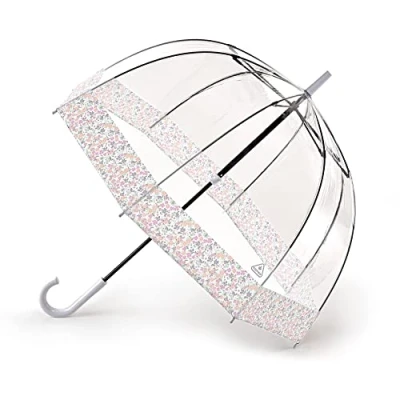Image of Fulton Birdcage 2 Wedding Floral Border Print Umbrella