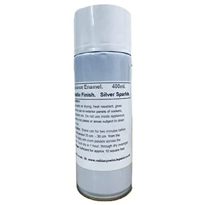 Image of 1 x 400ml Silver Sparkle Gloss Fridge, Cooker and Appliance Enamel Paint. Heat Resistant