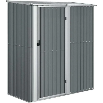 Image of vidaXL Garden Shed Grey 180.5x97x209.5 cm Galvanised Steel