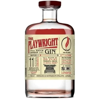 Image of Playwright London Dry Gin Small Batch Craft 70cl 43% ABV