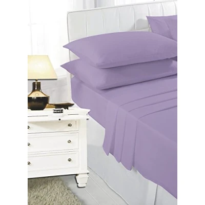 Image of SELECT ED® 100% Brushed Cotton Flannelette EXTRA DEEP 16&quot; (40CM) Fitted Sheets Or Pillow Cases (Lilac, Double)