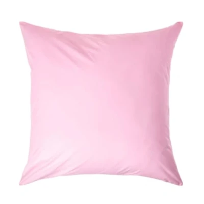 Image of HOMESCAPES Pink Pure Egyptian Cotton Euro Size Pillowcase 40 x cm 200 TC 400 Thread Count Percale Equivalent Pillow Case with Zip