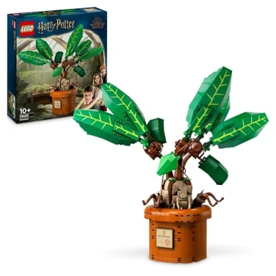 Image of LEGO Harry Potter Mandrake Plant Toy Figure and Pot, Magical Set, Wizarding World Gift Idea for Girls, Boys Fans, Imaginative Kids, Bedroom Decoration or Desk Accessory 76433