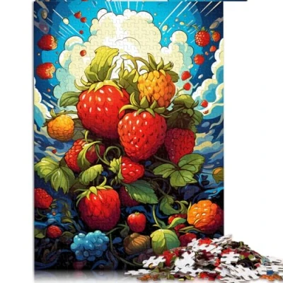 Image of Jigsaw puzzles for Adults 1000,Colorful psychedelic cloudberries Paper puzzle,for Kids,Challenging adults。Size: 26X38cm