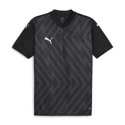 Image of Puma Teamglory JR Unisex Sports Tshirt for kids, Size: 9 10y, Black/white/ebony