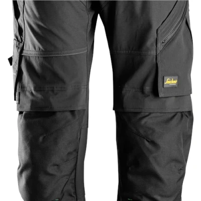 Image of Snickers FlexiWork Work Trousers+ Black/Black 88