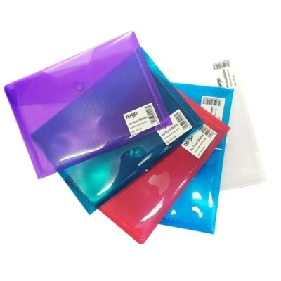 Image of Tiger A6 coloured Document stud wallet folder files pack of 5