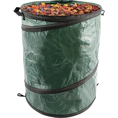 Image of Dunnet Tools Collapsible Garden Waste Bag Large Heavy Duty Sack With Handles 200 Litres 58cm For Rubbish Toys Etc Storage Gardening