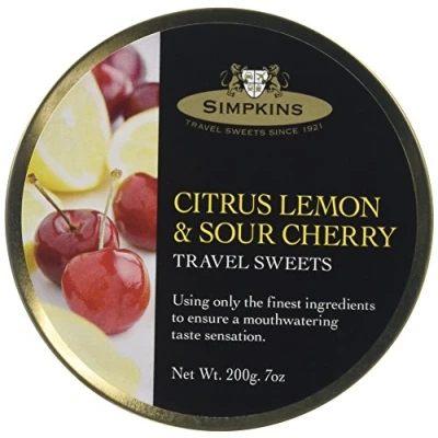Image of Simpkins Citrus, Lemon and Sour Cherry Drops 200 g (Pack of 6)