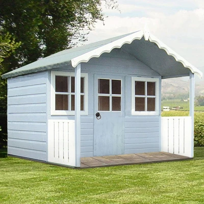 Image of 6&#039; x 4&#039; Shire Stork Kids Wooden Playhouse (1.69m 1.7m)