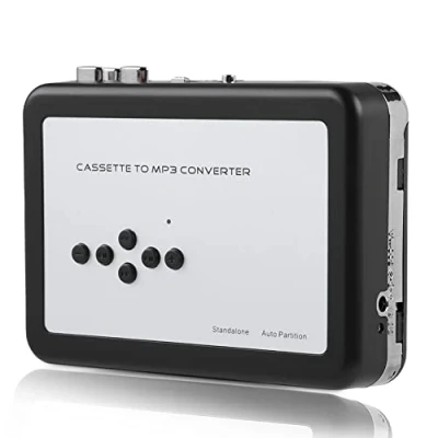 Image of Cassette Tape to MP3 Converter, Portable Digital Capture Audio Music Player with USB Flash Driver Suitable for Windows XP/Vista/7/8