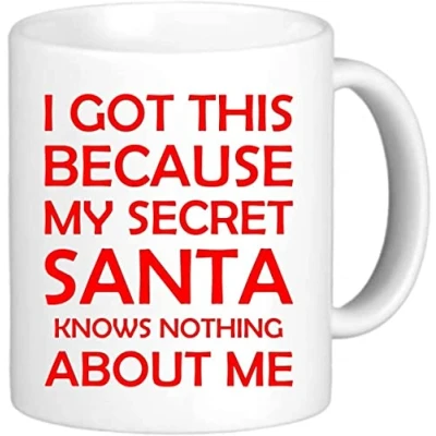 Image of Top Banana Gifts Secret Santa Stylish Ceramic Photo Mug