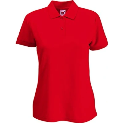 Image of Fruit of the Loom SS092M, Polo Woman, Red, L