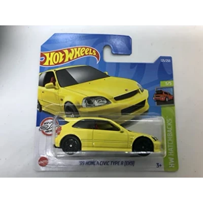 Image of Hot Wheels 2022 99 Honda Civic Type R (EK9) Yellow 125/250 (Short Card) HCT98