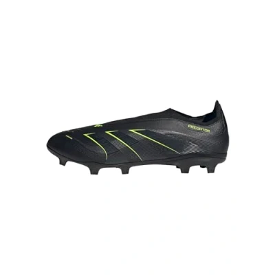 Image of adidas Unisex Predator League Laceless Firm Multi Ground Football Boots, Core Black/Carbon/Lucid Lemon, 5 UK