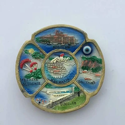 Image of Weekino Marmaris Turkey Magnet Travel Souvenir 3D Resin Collection Gift Fridge Refrigerator