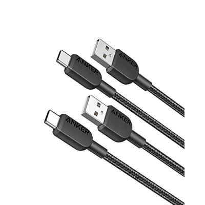 Image of Anker USB C Cable, [2 pack, 3ft] 310 A to Charger Type Cable Fast Charging for Samsung Galaxy Note 10 9/S10+ S10, LG V30 (USB 2.0, Black)