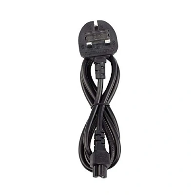 Image of AJParts New UK 3 Pin Mains Clover Leaf C5 Cloverleaf Power Lead Cord CE Cable For Laptop 1M