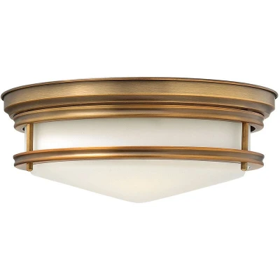 Image of Hadley 3 Light Semi Flush Ceiling Brushed Bronze, E27