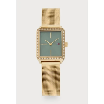 Image of Tommy Hilfiger TEA Watch goldcoloured/green, Women&#039;s, Size: One Size, Gold/coloured/green