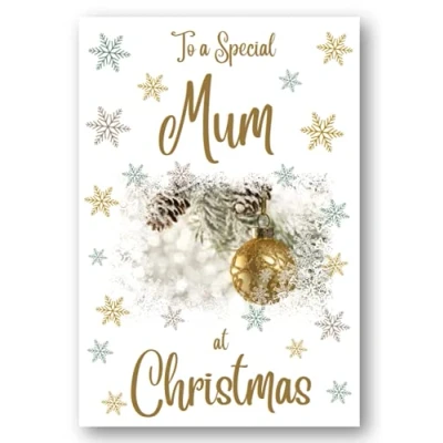 Image of Second Ave Mum Christmas Gold Bauble Xmas Holiday Festive Greetings Card
