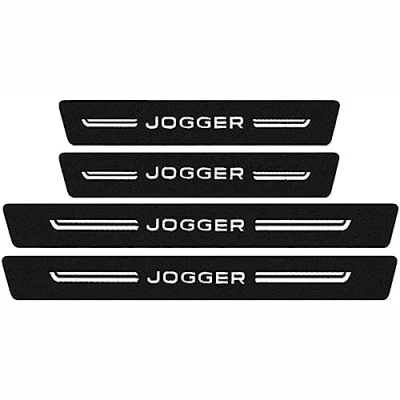 Image of Car Kick Plates, for Dacia Jogger 2018 2021, Carbon Fiber, Door Sill Protector Bars, Decorative Sticker Accessories
