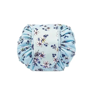 Image of ONEGenug Lazy Drawstring Makeup Bag, Large Cosmetic One Step Toiletry Organizer, Pouch
