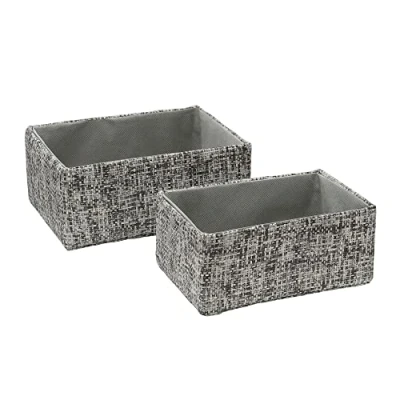 Image of JVL Urban Set of 2 Rectangle Paper Storage Baskets