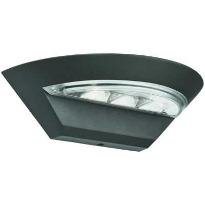 Image of LED Outdoor Aluminium Wall Light Grey IP44