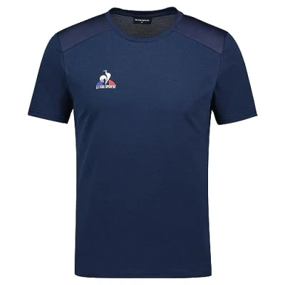 Image of Le Coq Sportif Men&#039;s Tennis Tee Ss N4 M Dress Blues T Shirt, XL
