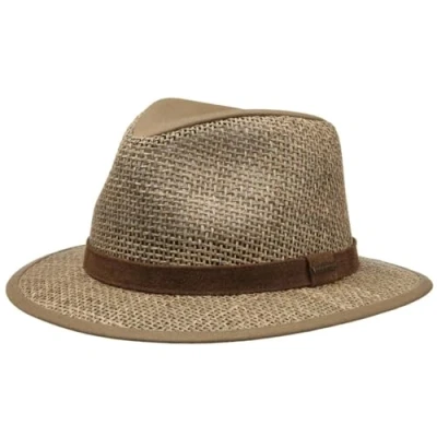 Image of Stetson Medfield Seagrass Summer hat Men&#039;s Sun Crown Out of Cloth Suede Leather Band Straw Spring/Summer Nature L (58 59 cm)