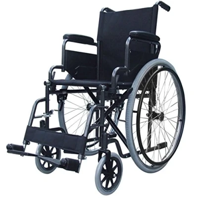 Image of Elite Care folding self propelled wheelchair ECSP02 with flip up armrests, fold down backrest and lap belt