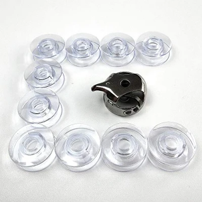 Image of Bobbin Case+10 Bobbins for Viking Husqvarna 100,150,190,990,1020,1070,3300,3320,5430#4011530 4114962 01
