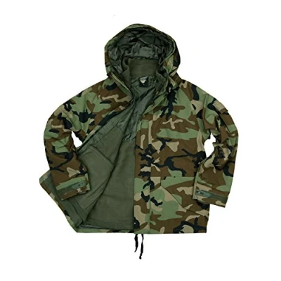Image of Fostex US Army Military Woodland Camo Parka Winter Rain Jacket Fleece Multicolour XX Large