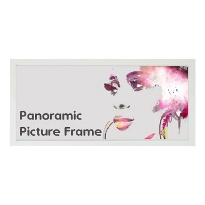 Image of 20x8&quot; White Panoramic Sizes Picture Frames Photo Modern Poster Frame