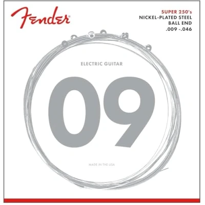 Image of Fender Super 250 String Set 250LR (009/046) Nickel Plated Steel Ball Ends, 0730250404