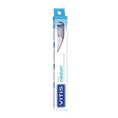 Image of VITIS Medium Toothbrush Manual Recyclable Handle Daily use 1 Unit of Random Colours
