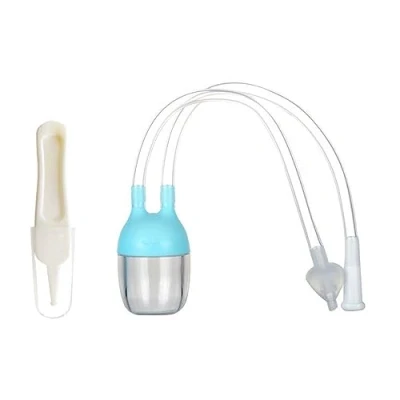 Image of Meiyea Baby Nasal Aspirator, for and Toddlers Nose Congestion Relief Blue