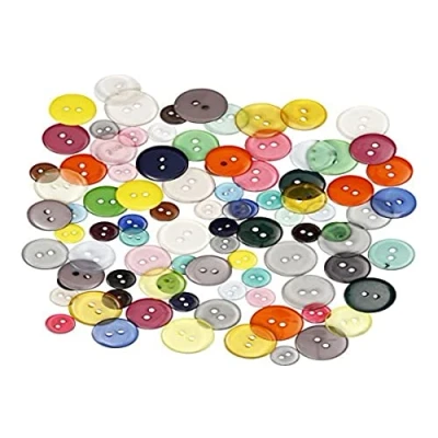 Image of Button Mix, D: 12+18+20 mm, asstd colours, 100asstd