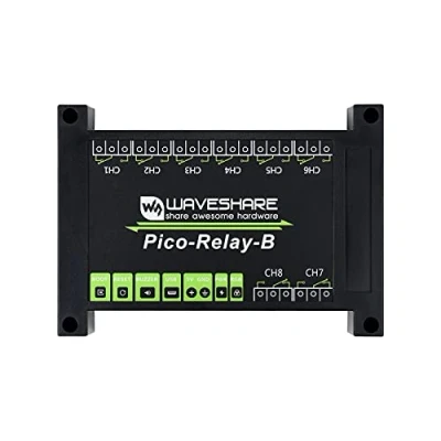 Image of Waveshare Industrial 8 Channel Relay Module for Raspberry Pi Pico Power Supply Isolation Photocoupler