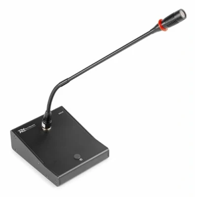Image of Power Dynamics TM370 Gooseneck Paging Microphone, Condenser with Desktop Base, Chime, Mic Volume Control